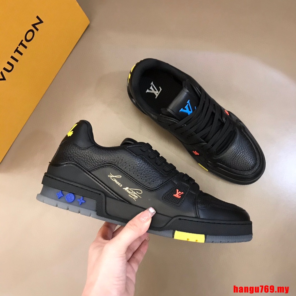 2023 Louis Vuitton Trainer Maxl zapatos casuales bajos Unisex zapatos de  tenis negro marrón