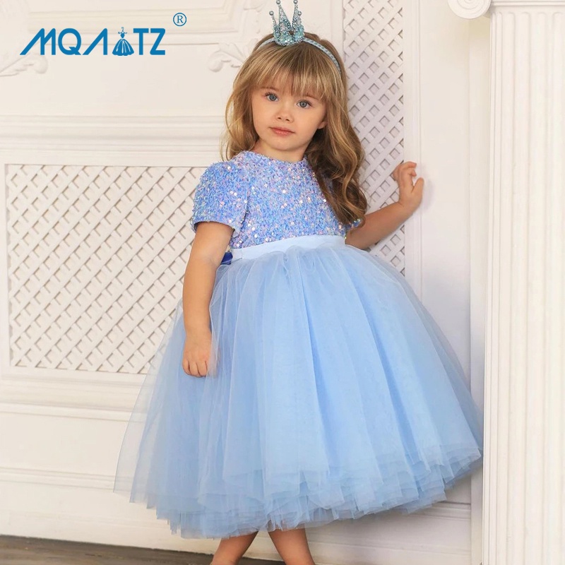 MQATZ Lentejuelas Niños Vestido De Fiesta Para Niñas Disfraces De  Cumpleaños Bebé Niña Boda Princesa Vestidos De Manga Corta 2-8 Años |  Shopee México