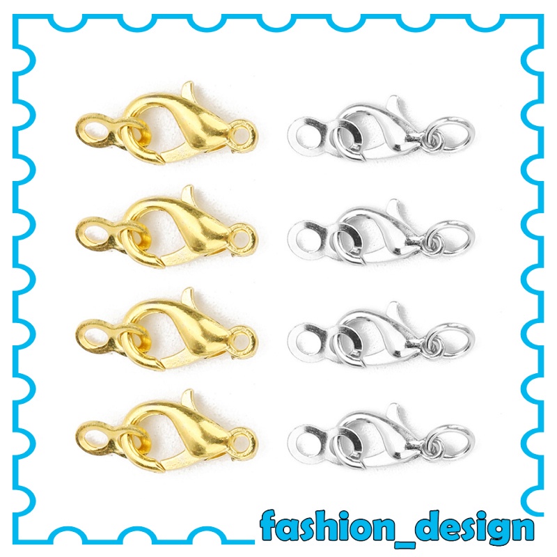Costura y manualidades MILISTEN 1 Caja Cierres de Garra de Langosta Dorados Gancho de Cierre de Langosta de Acero Inoxidable de Bricolaje Gancho de Presión Pulseras Sujetadores de Bricolaje