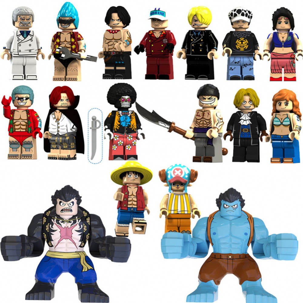 Una Pieza Conjunto De Bloques De Construcción Juguetes Minifigures Compatible Lego Luffy Zoro Seguro Portátil Y Práctico