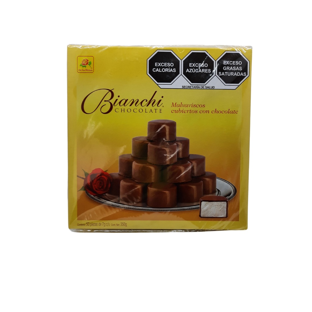 Bombon con Chocolate Bianchi Chocolate De la Rosa 50 Pz 350g Shopee