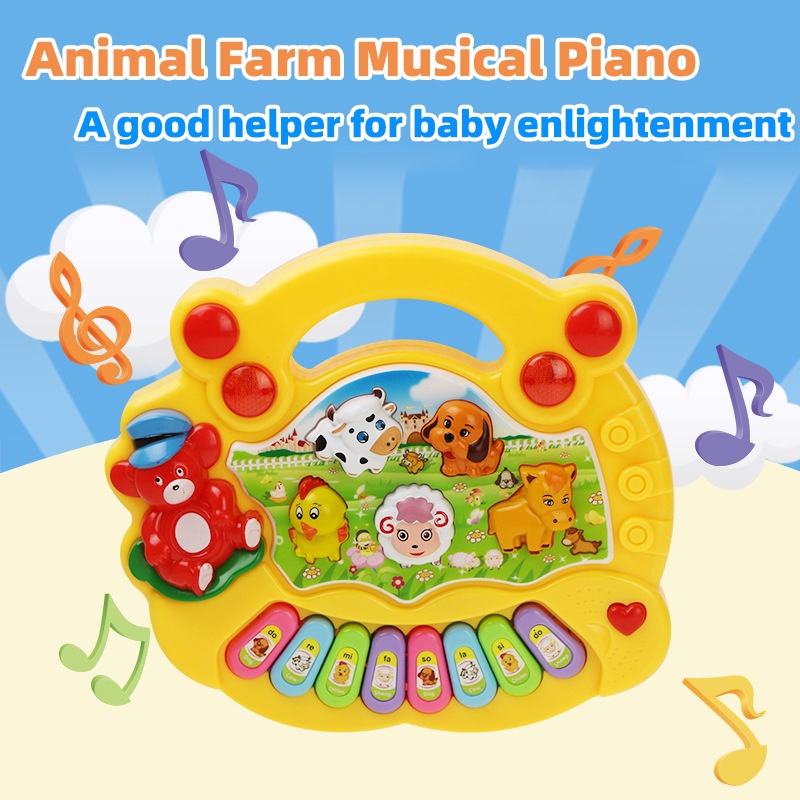 Fagu Funny Farm Animal Baby Childrens Tablet Pad Botón de Piano Multifuncional Juguetes educativos tempranos 