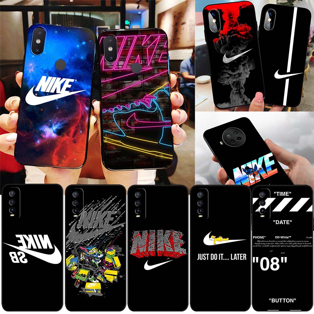 Xiaomi Redmi Note 9 Pro Max 9S 5G 9 9A Mi 10T Lite Funda Blanda De Silicona Negro TPU BR149 Nike Logo