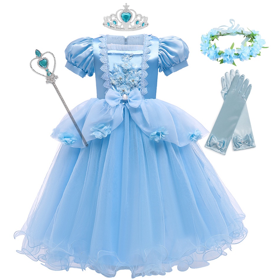Cenicienta Vestido Para Niñas Niños Fiesta Cosplay Halloween Custome  Cumpleaños Princesa Vestir Ropa Elegante JYF | Shopee México