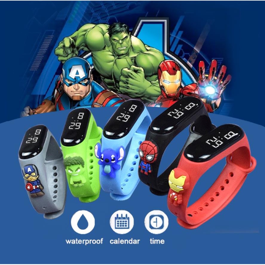 Reloj Electrónico Impermeable Niño LED Show Batman Superman Diseño | Shopee  México