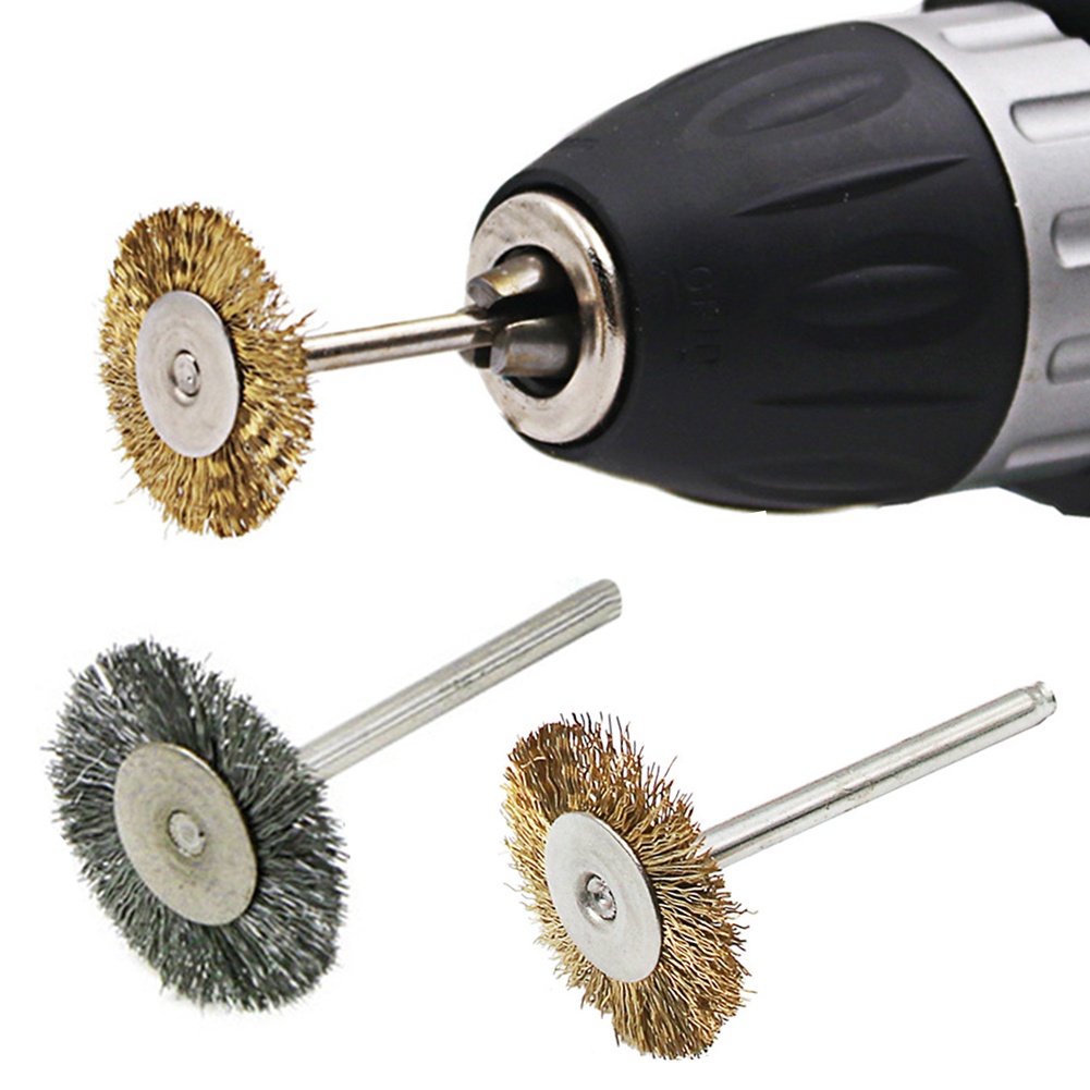 Herramienta Abrasiva 15pcs herramienta de cepillos de pulido cepillo de rueda de alambre de acero for herramientas rotativas Dremel 