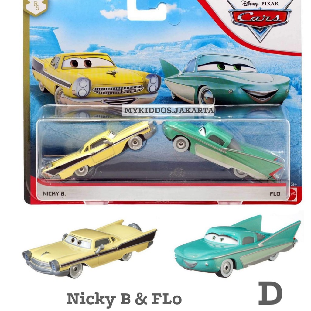 Disney Pixar Cars: Nicky B & Flo Figura Die Cast/Original | Shopee México