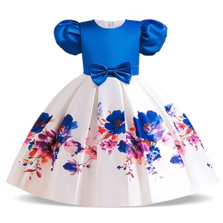 MQATZ Vestido De Fiesta Formal Para Niños Disfraz Vintage Princesa Vestidos  De Impresión Floral Niñas 2-6 Años | Shopee México