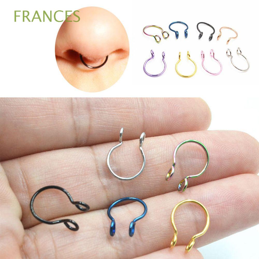 frances septum falso nariz anillo anillos piercing joyería nariz perno ...