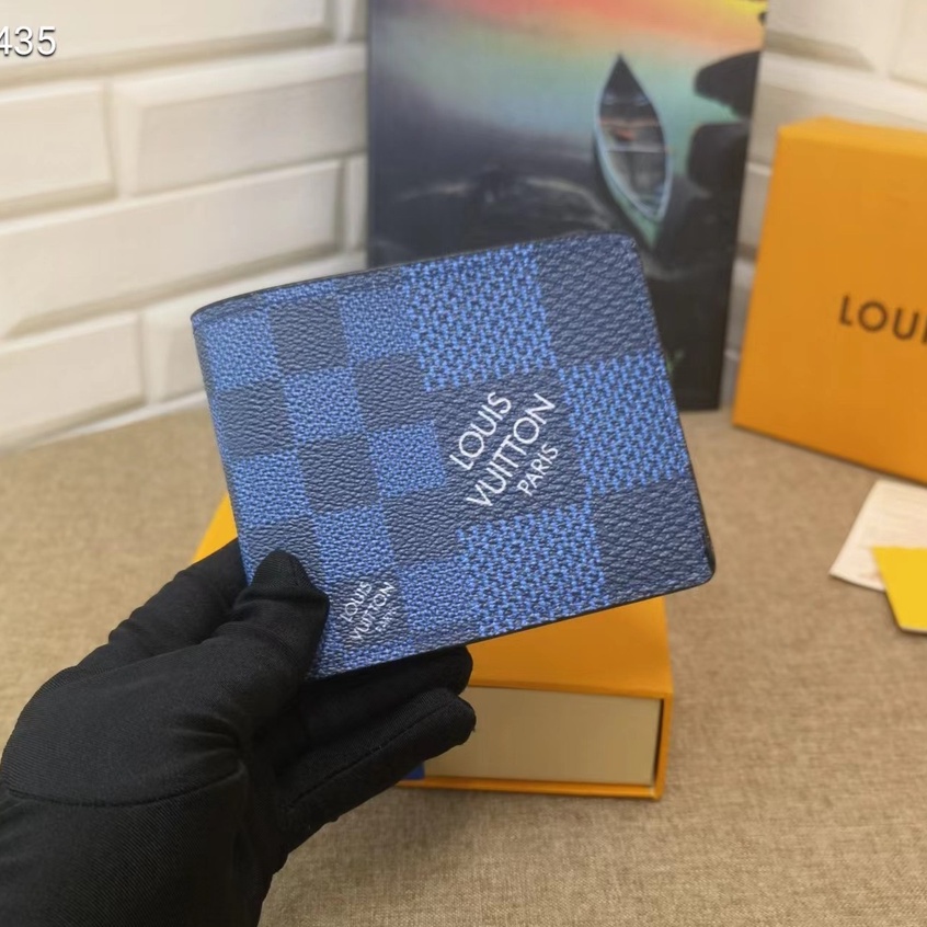 Louis Vuitton 2021 Taigarama Denim Blue Multiple Wallet M30759