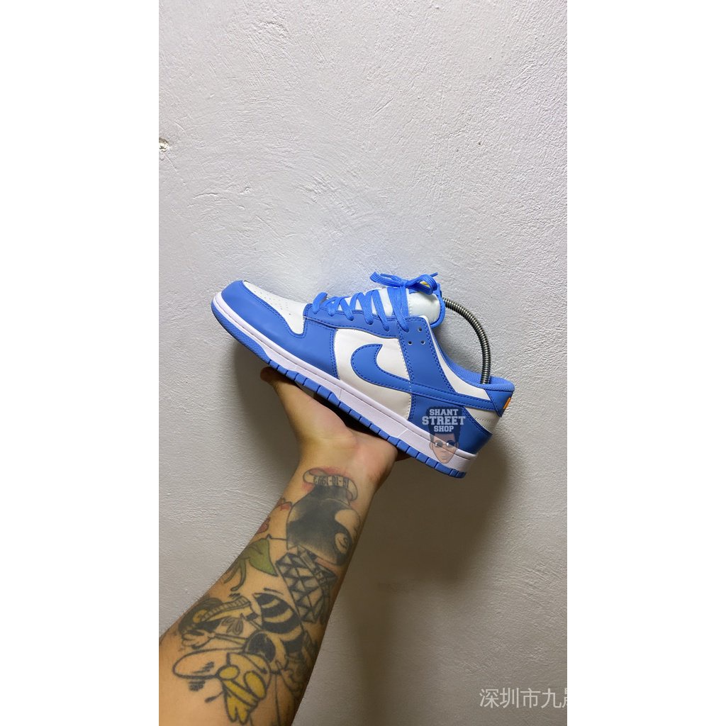 Tenis Nike Dunk Low Coast UNC Azul Zapatillas Blancas | Shopee