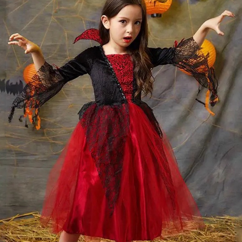 Disfraces De Halloween Para Niñas Vestido De Princesa Vampiro Ropa Fantasma  Disfraz De Capa De Vestidos Cospaly Para Niños 3-12 Años | Shopee México