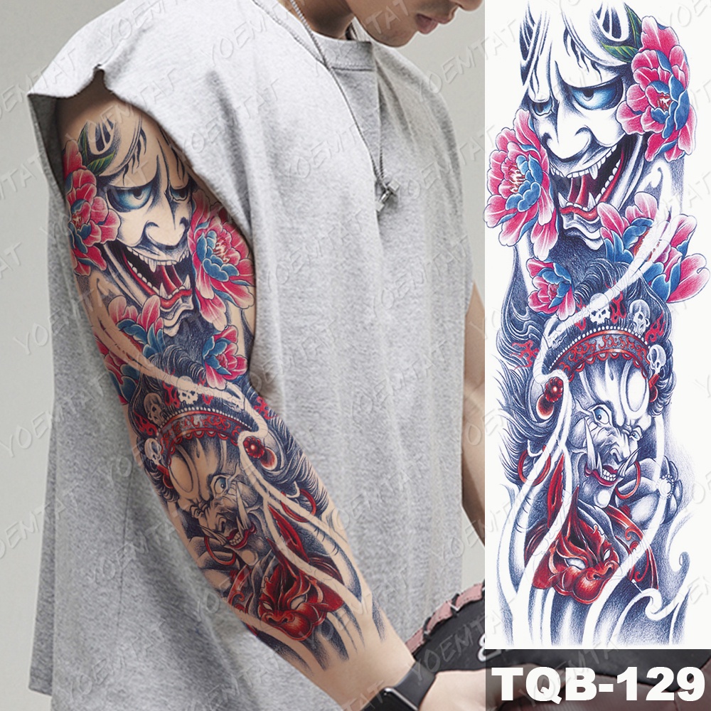 Manga De Tatuaje Grande Japonesa Prajna Carpa Dragón Impermeable Temporal  Tatto Pegatina Dios Cuerpo Arte Completo Falso Mujeres Hombres 2022 |  Shopee México