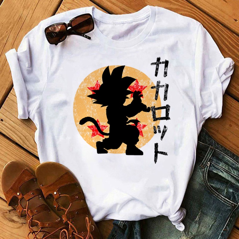 Dragon Ball z Vegeta Son Goku top Camisetas Mujeres Japonés tumblr Más El  Tamaño De La Ropa De Pareja vintage Camiseta Gráfica | Shopee México