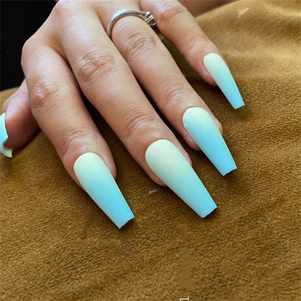 Cookware Acrylic False Nails Extension Nail Tips Coffin Fake Nail Art Manicure Matte Full Cover Ballerina Nail Shopee Mexico