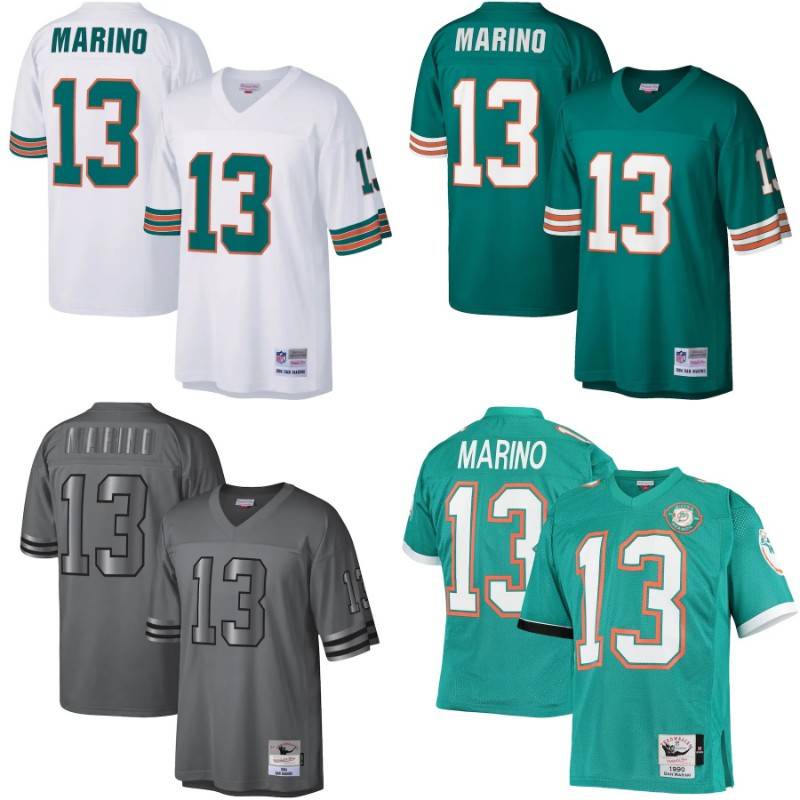 Mitchell & Ness Dan Marino Miami Dolphins White 1990 Authentic Throwback Retired Player Jersey