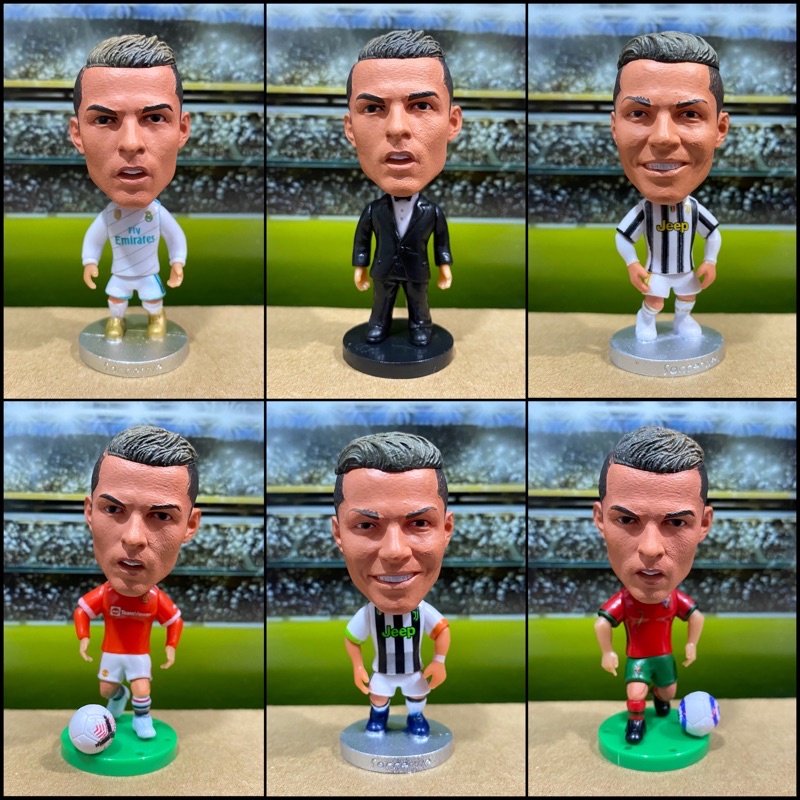 Soccerwe marca Ronaldo Ball figura de acción miniatura figuras cristiana minifigura jugador de pelota