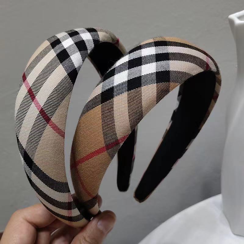 Burberry enrejado diademas mujeres Moda accesorios para el celosía cabello  diademas headwear Tamaño 2cm/3cm/4cm | Shopee México