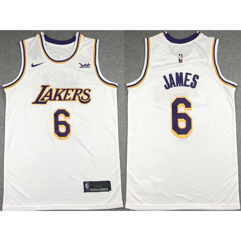 Los Angeles Lakers Nike Association Edition Swingman Jersey - White -  Lebron James - Unisex