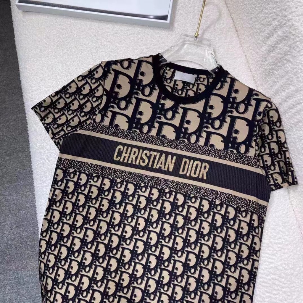 Camiseta Hombre Moda Algodón De Alta Calidad casual christian dior Ropa |  Shopee México