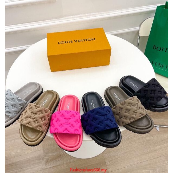 Jugar juegos de computadora estropeado marca Original 100 % Moda Nueva Louis Vuitton LV Sandalias De Mujer Zapatillas  Alta Personalizada Mercerizada Tela ➕ Relieve | Shopee México