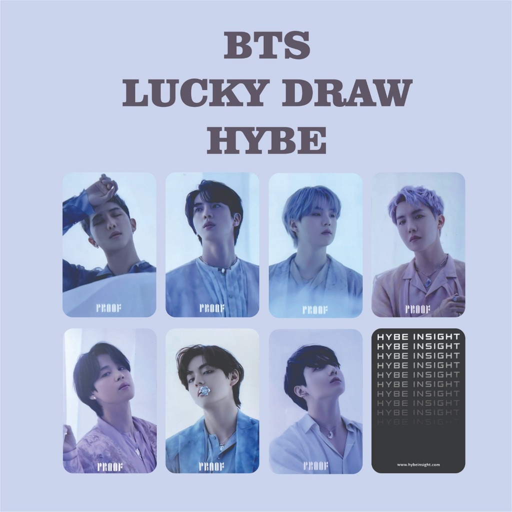 Bts LUCKY DRAW LD HYBE PROOF PHOTOCARD Shopee México