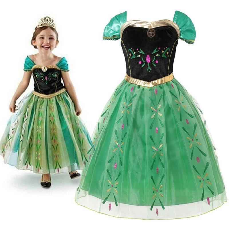 Elsa Frozen Anna Etapa Princesa Vestido De Halloween Cumpleaños Cosplay  Para Niña Reina De Nieve Disfraz | Shopee México
