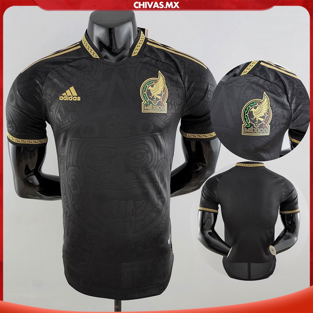 2022 Jersey Mexico Jugador Camisas de Fútbol Edición Especial Negro