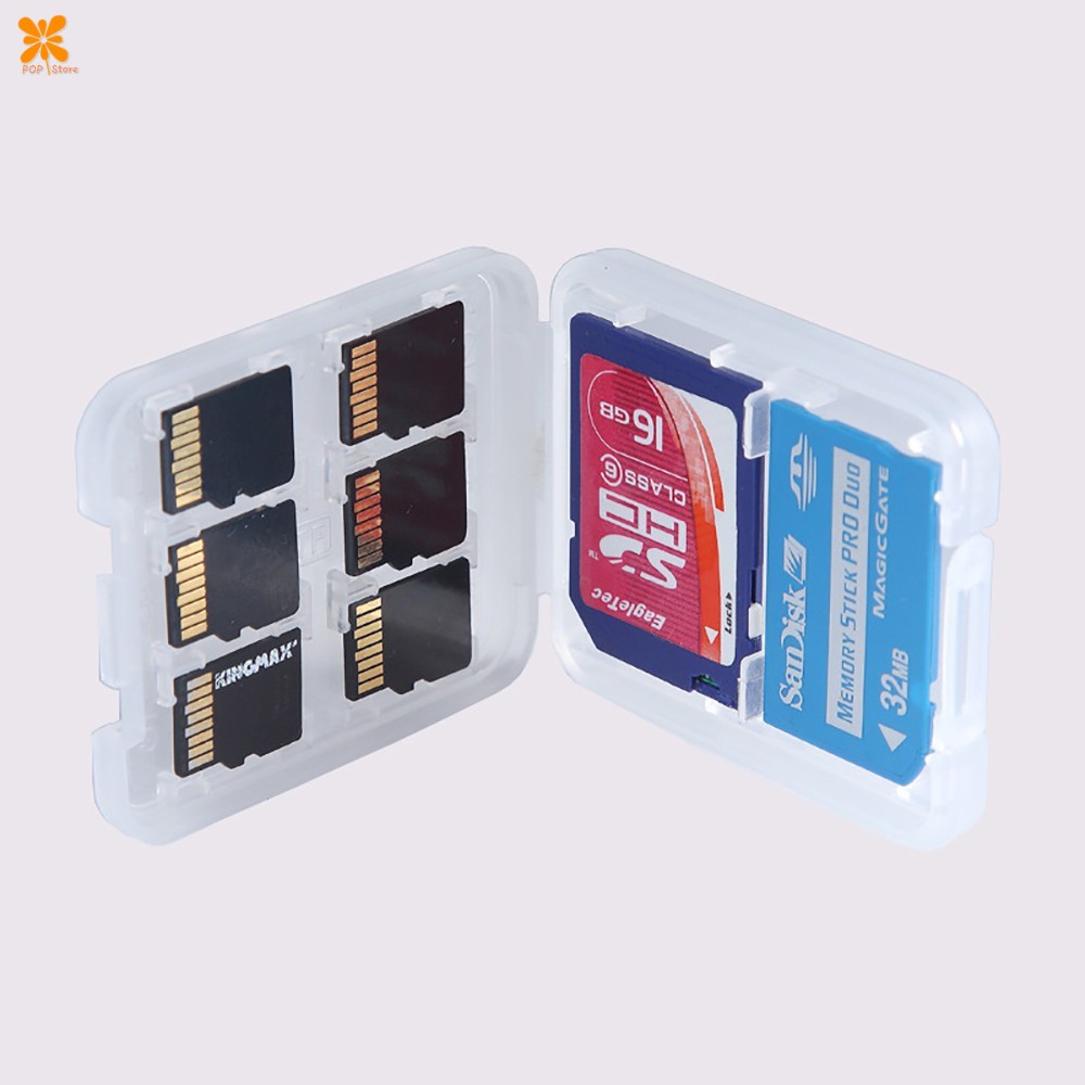 Diferencia Entre Tarjeta Micro Sd Y Tf pop 8 en 1 tarjeta de memoria sd caso micro sd tf sdhc mspd tarjeta de  memoria de almacenamiento blanco transparente caja | Shopee México