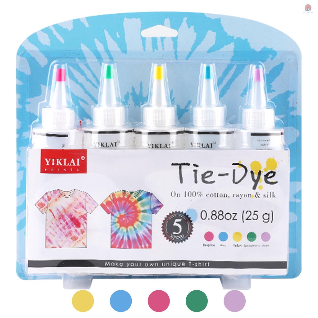 Sombrillas, marquesinas y toldos Ropa de Tela no tóxica Pigmento de  Graffiti para Suministros de Bricolaje para Fiestas Kits Tie-Dye de 5  Colores Tie Dye Kit Ropa Botella de Tinte Guantes con