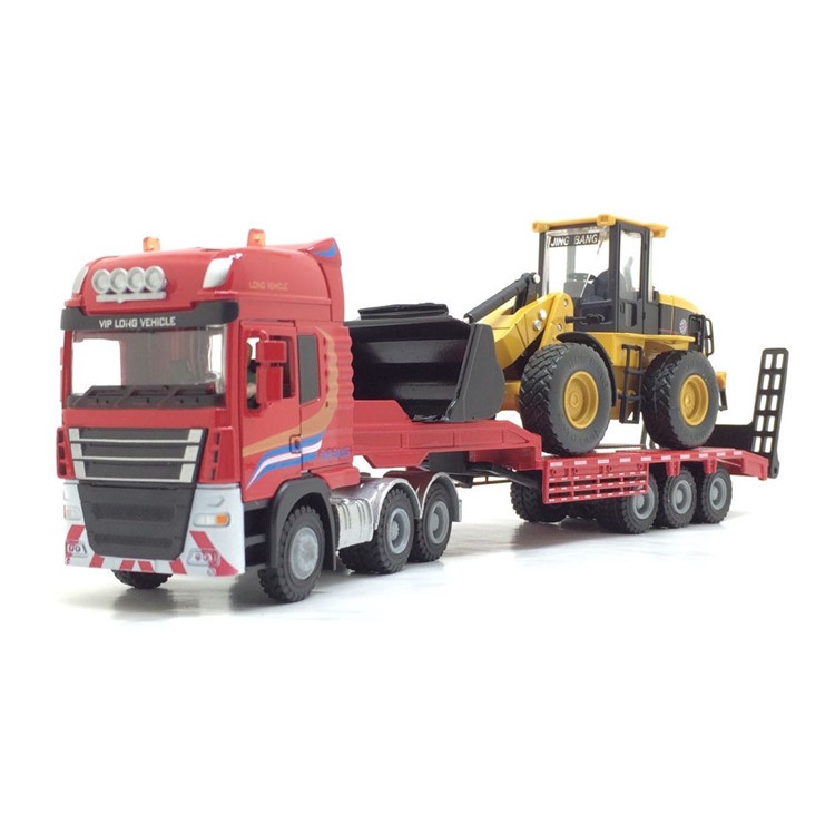 Juguete para niños Modelo de Coche PullbackAlloy Pull Back Tractor de Juguete Camión Tractor para Niños Tanque Remolque Juguete de los niños 