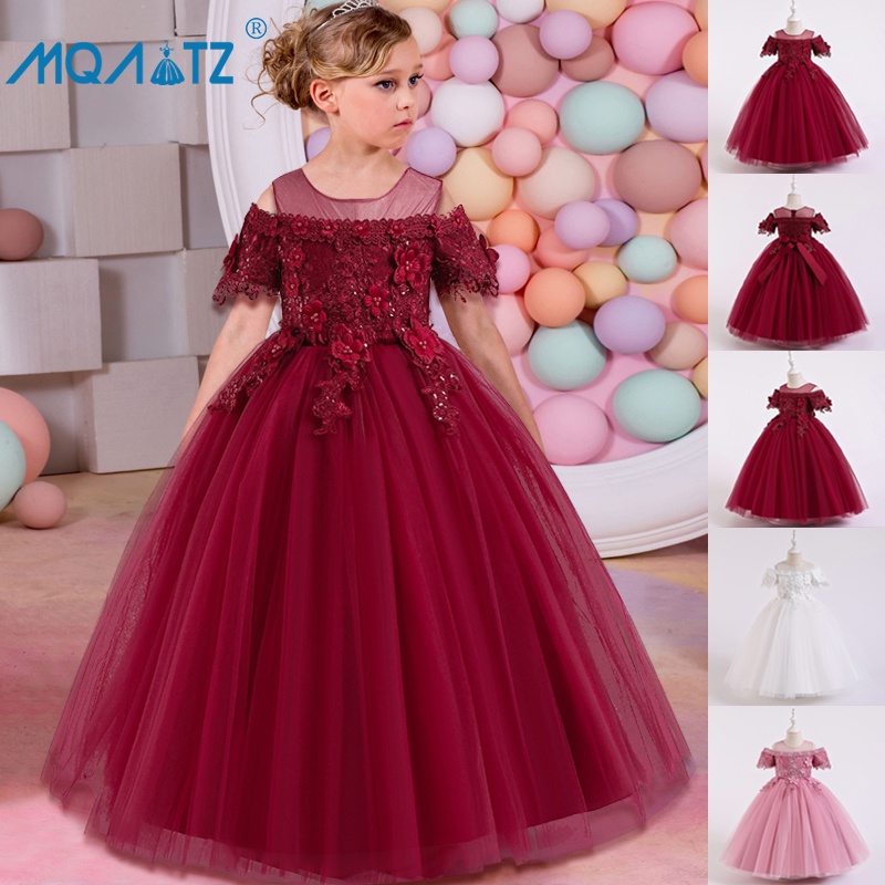 MQATZ 2022 Adolescente Dama De Honor Vestido De Noche Para Niñas Princesa  Niña Niños Vestidos De Flor Fiesta Y Novia 3-12 Años | Shopee México