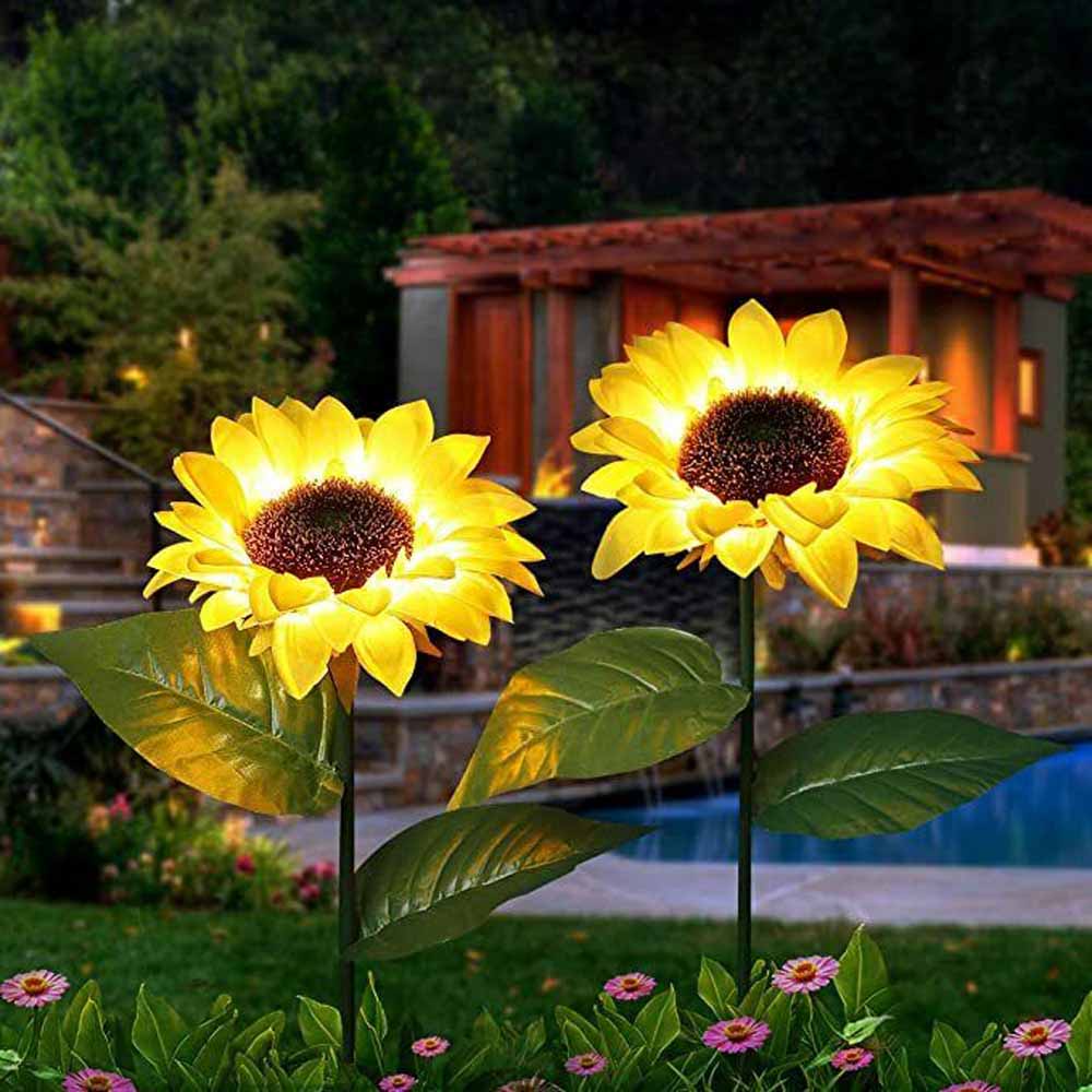 2 Pzas Lámpara Solar Con Forma De Girasol/Luz LED De Paisaje Para  Exteriores/Jardín/Estaca/De Césped/Decoración De Patio | Shopee México