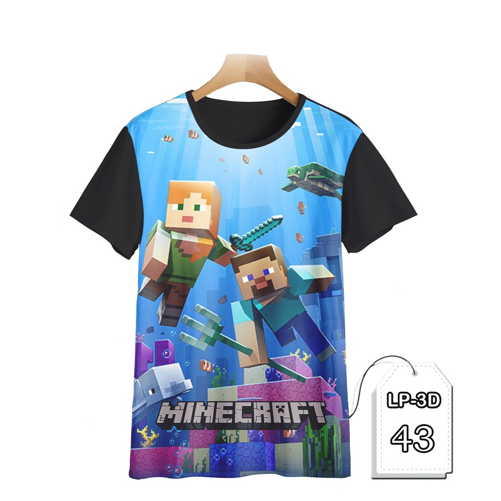Ropa Minecraft para niños impresión 3D juego serie ropa para niños LP3D-43  | Shopee México