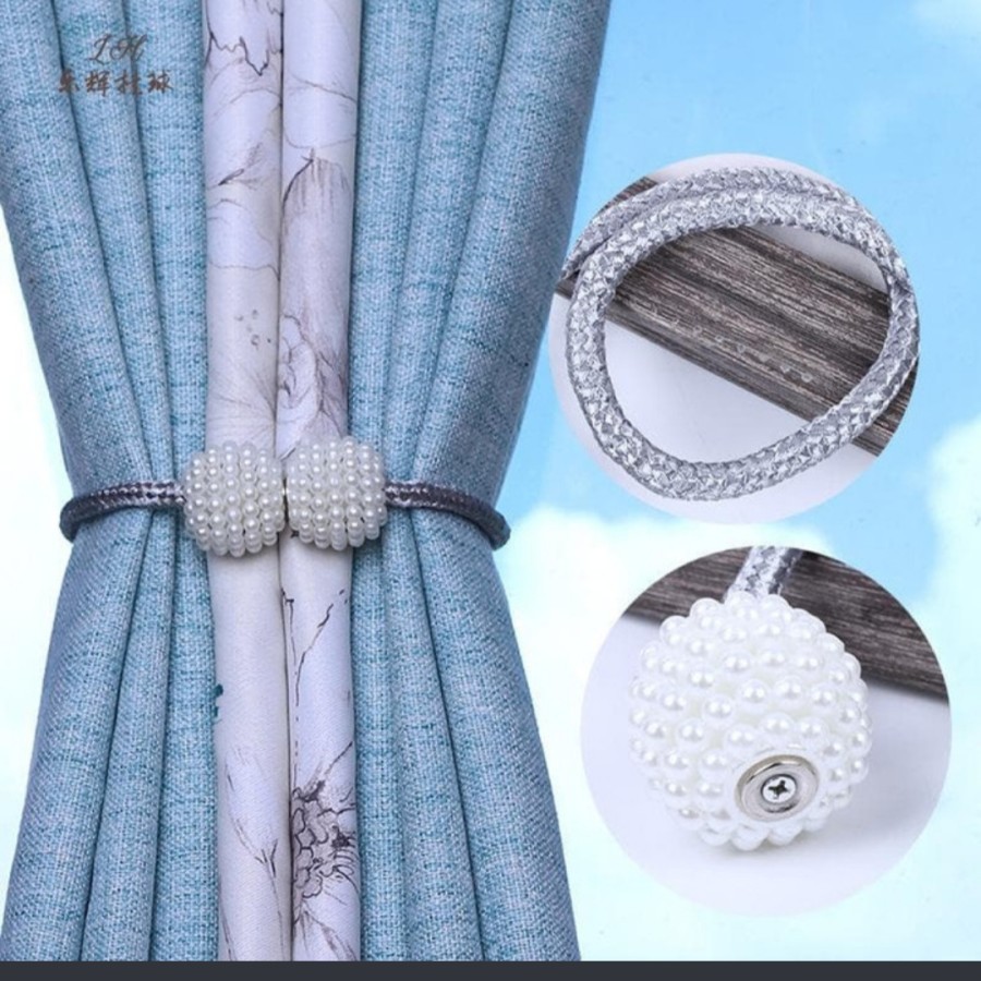 azul clips para cortinas con fuerte imán wiwoo 4 unidades de alzapaños magnéticos para cortina elegante perla 