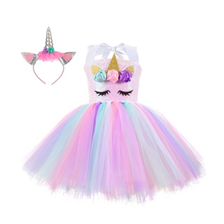 2 Piezas Conjunto De Vestido De Princesa Unicornio Para Niñas Rainbow Tutú  Vestidos De Fiesta Con Alas Diadema De Halloween Cosplay Disfraz De  Cumpleaños 034 | Shopee México