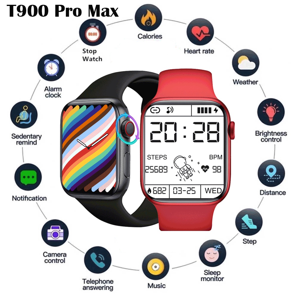 Meseta eco ecuación T900 Pro Max Smart Watch Series 7 Con Dos Botones Hombres Mujeres Reloj De  Bricolaje Cara Llamada Bluetooth Deporte Impermeable IWO 14 Smartwatch |  Shopee México