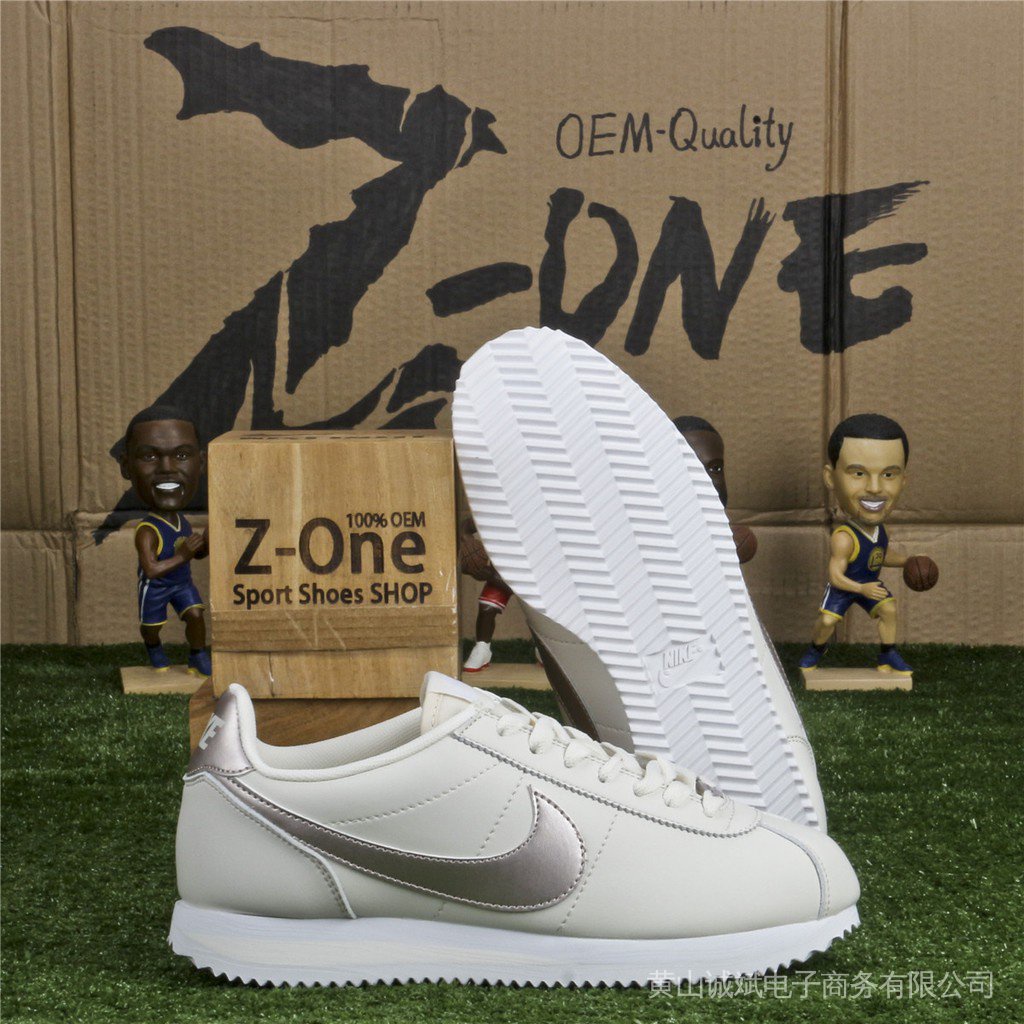 Classic Cortez Zapatillas Mujer Beige/Oro a822 | Shopee