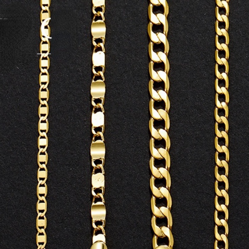 8 Estilos De Cadena De Oro De 18 Quilates De Plata De Ley S925 Collar Diferente Diseño/Longitud Chapado En Colgante Las Mujeres unisex Joyería | Shopee México