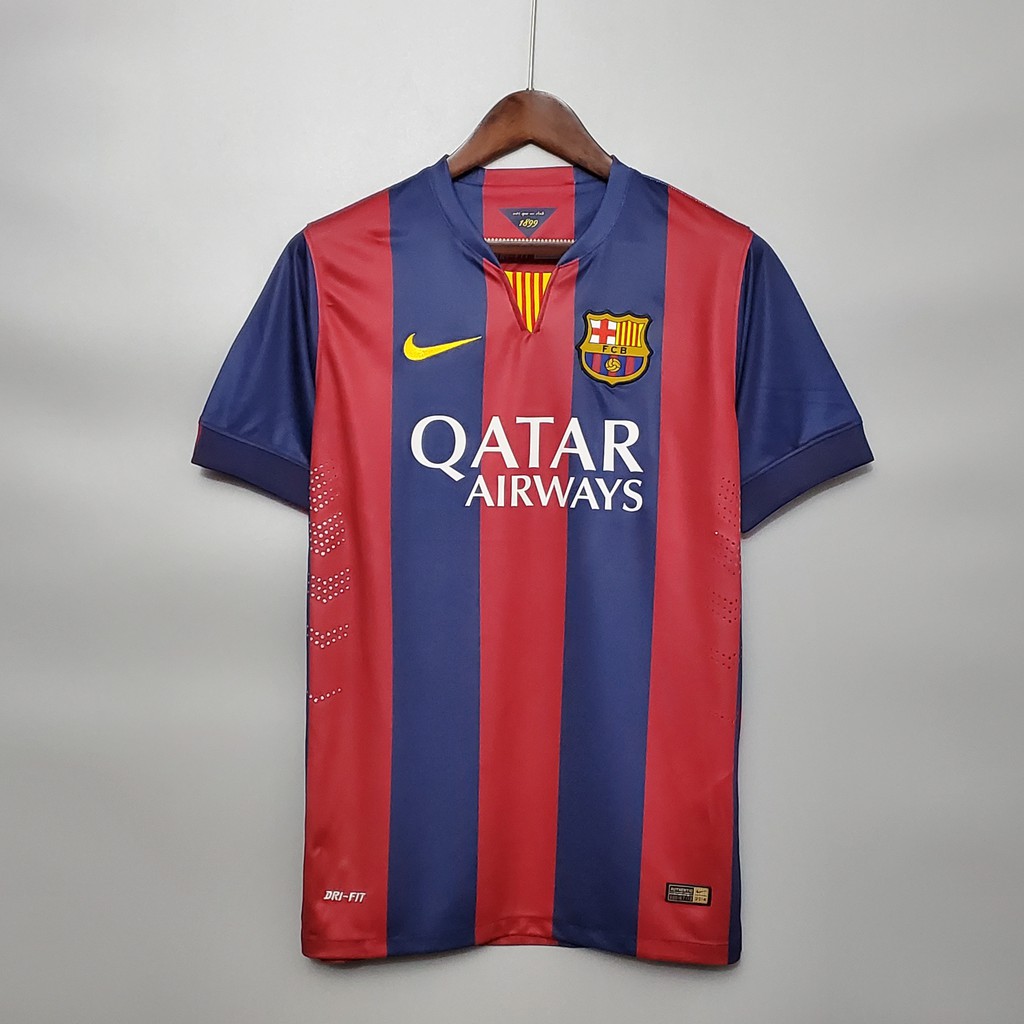 2014-2015 Retro Jersey Barcelona Local Camiseta de Fútbol Personalización Nombre Número Vintage Jersey