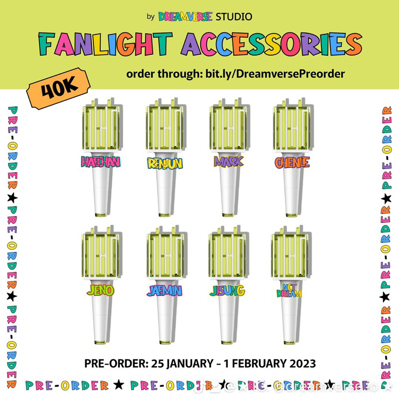 [pago] Pre-pedido NCT Dream Lightstick accesorios de Dreamverse Studio