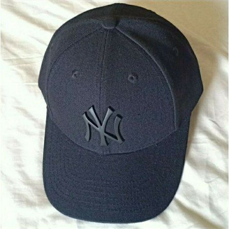 Gorra de béisbol Ny gorra blanca negra placa de Metal MLB importación