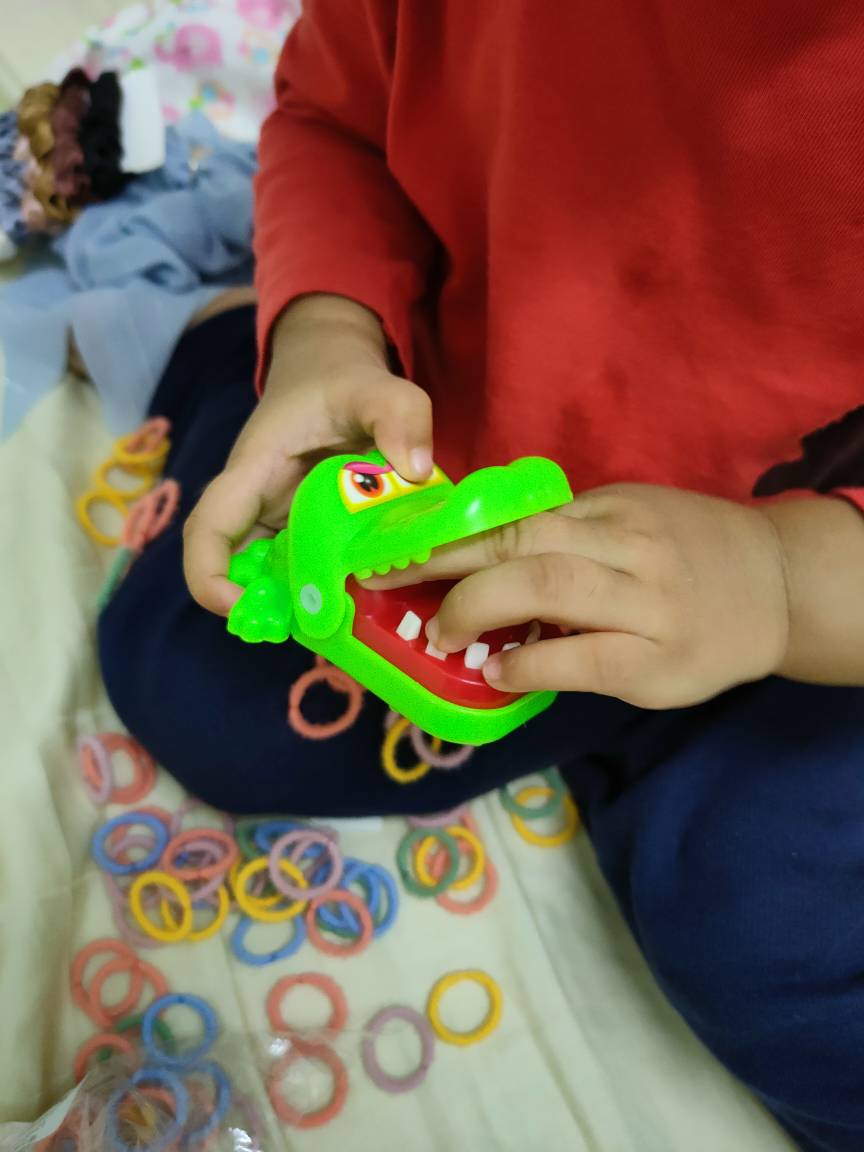 juguete de cocodrilo clásico boca dentista mordedura dedo juego de la familia divertidos juguetes interactivos de la familia WUSHUN Juego de familia de dedo de la mordedura de juguete de cocodrilo 