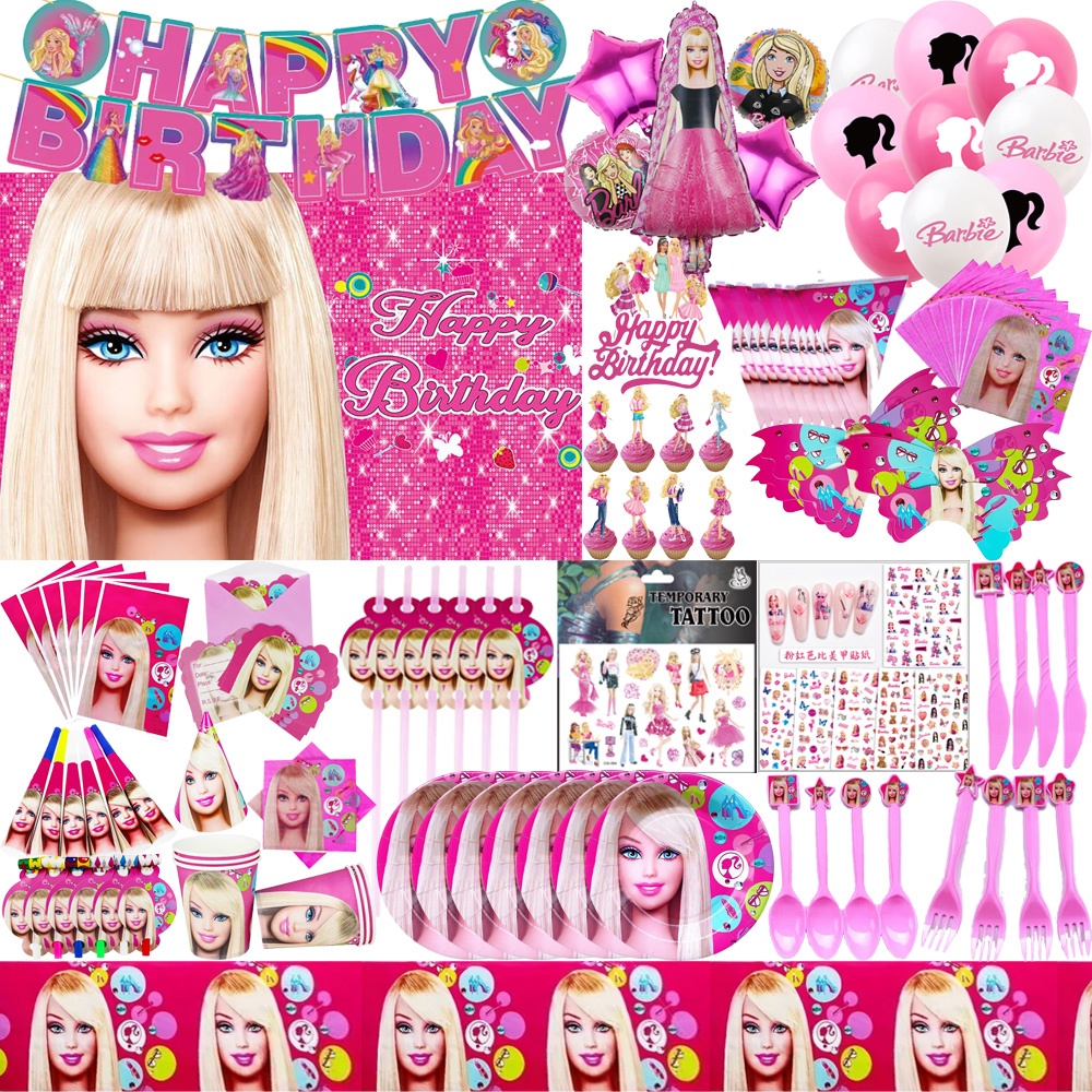 Decoraciones de barbie para fiestas infantiles online
