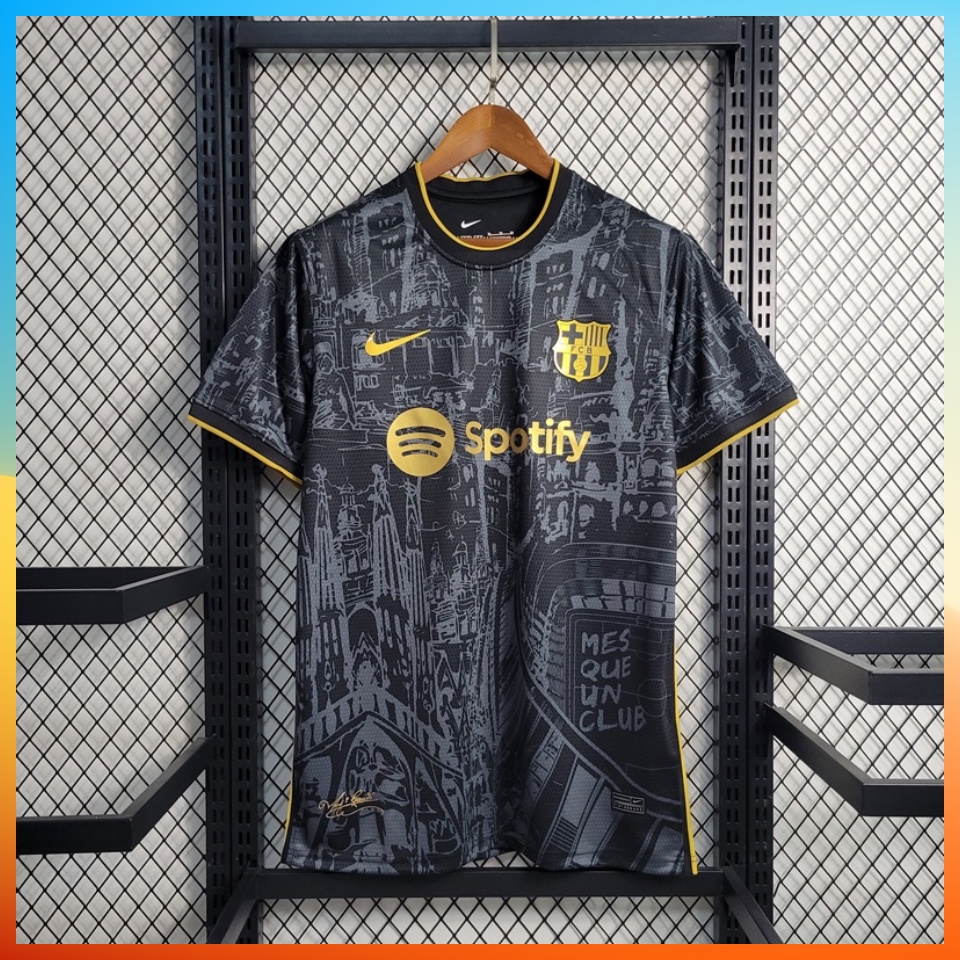Camiseta De Fútbol Barcelona Edición Especial Negra 2023 jersey De Alta Calidad