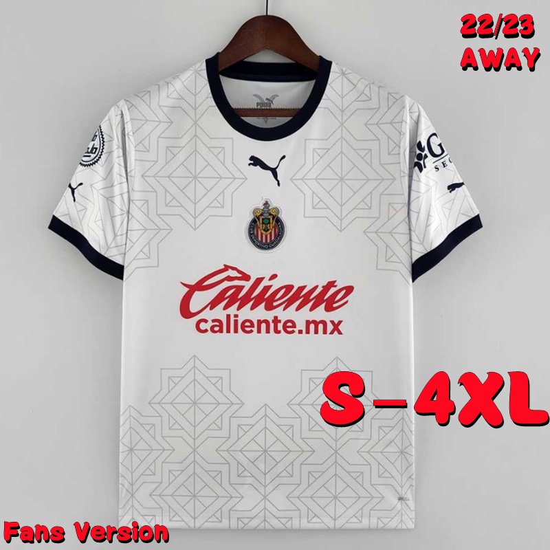 S-4XL Chivas Guadalajara Camiseta De Fútbol Visitante 2022/2023 Liga MX Jersey Con Talla Grande
