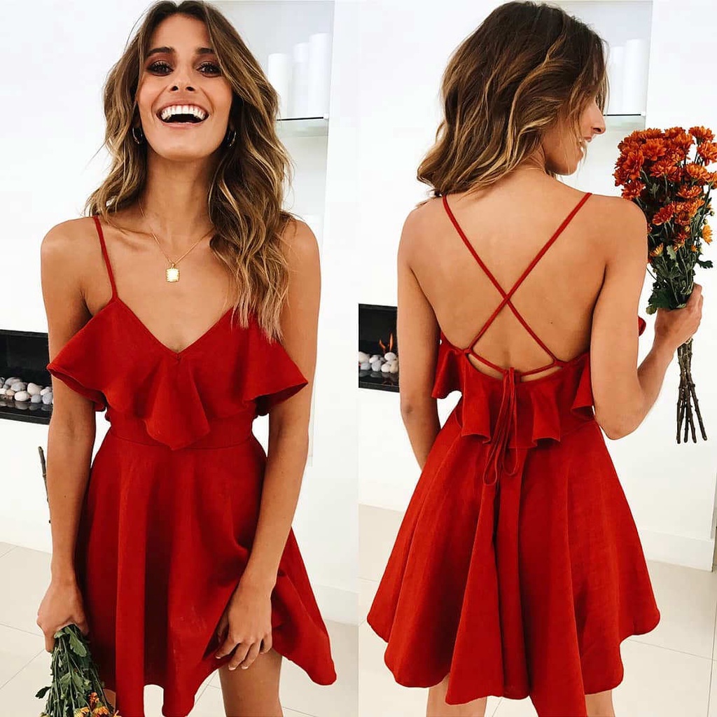 vestidos rojos cortos - Precios y Ofertas - mar. de 2023 | Shopee México