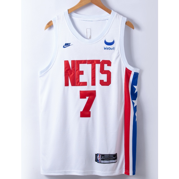 AP.DISHU Jersey de Baloncesto para Hombre Red de Brooklyn # 7 Kevin Durant Classic Unifess Chaleco Uniforme de Camiseta 