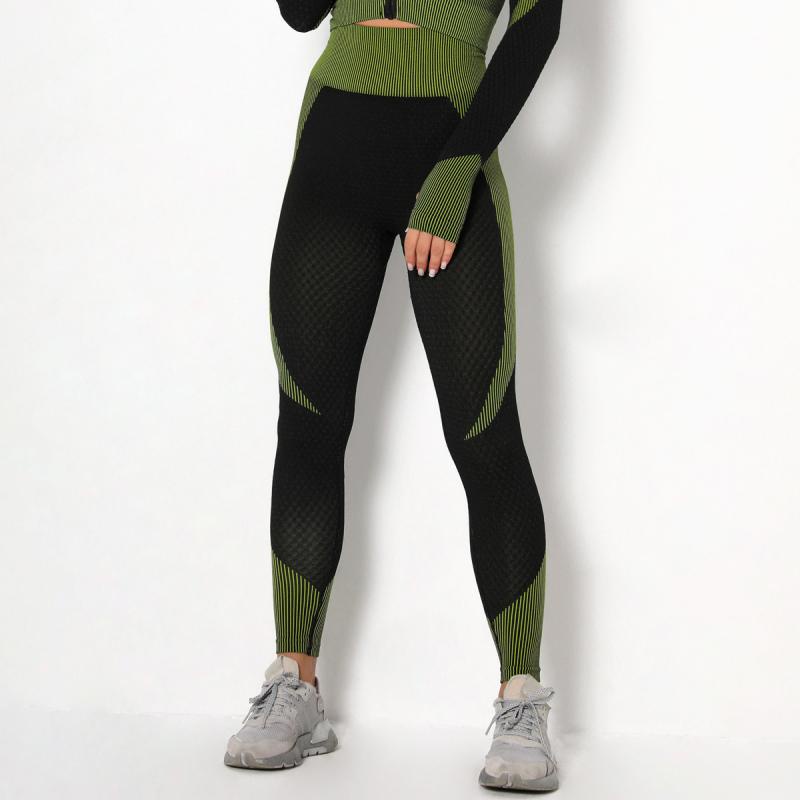 entrenamiento de gimnasio y correr eBoutik Ideal para yoga Pantalones de corte delgado de panal de abeja Leggings de gimnasio de cintura alta para mujer 