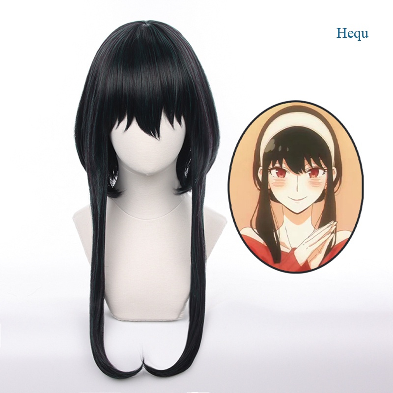 Hequ Anime Spy × Family Cosplay Hair Yor Forger Peluca De Peinado Diario  Larga Negra Resistente Al Calor Pelucas Resistentes | Shopee México